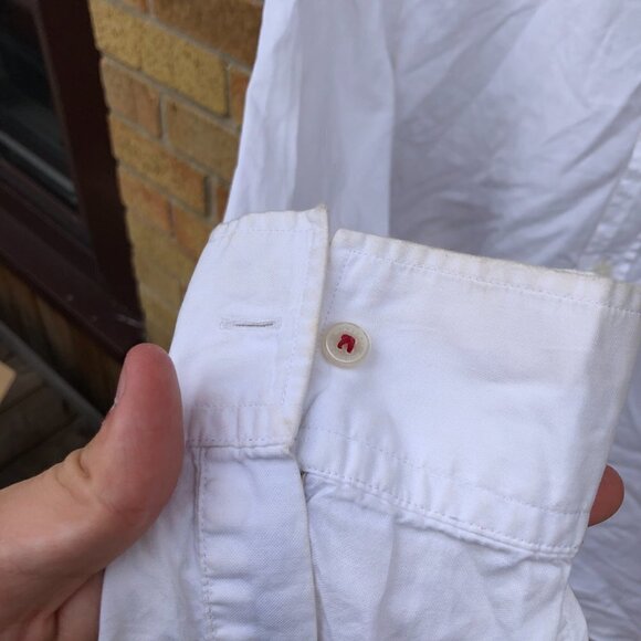 Vintage Burberry Brit Button Up Dress Shirt Medium - Picture 9 of 9